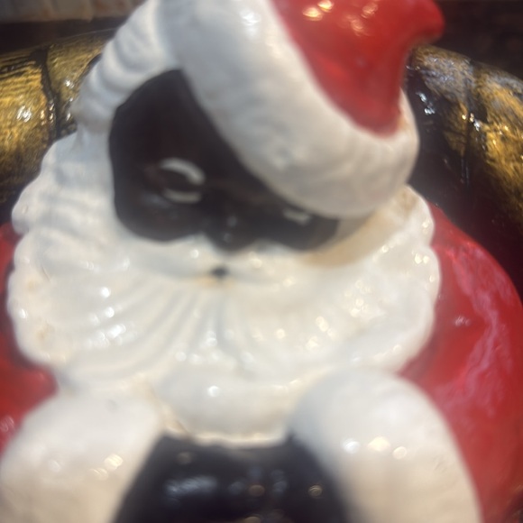 VTG Black Sitting Santa Christmas Holiday African collectors rare - Picture 2 of 9